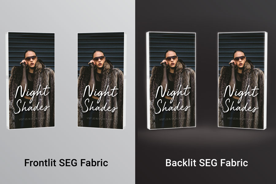 Frontlit and Backlit SEG Fabric Comparison