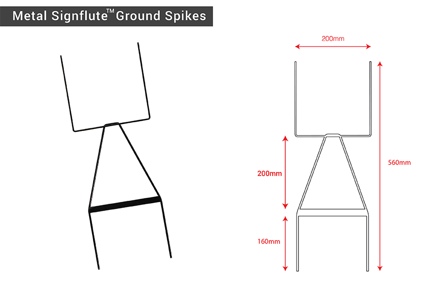 Metal Ground Spikes - White and Black