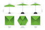 Printed Market Umbrella - Measurement Comparison