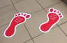 Custom Printed and Cut Floor Sticker